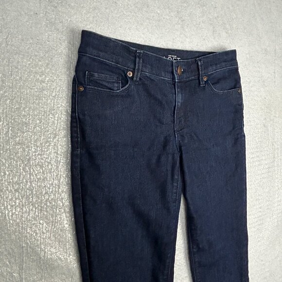 Loft Jeans Womens 2 (28x25) Modern Kick Crop Mid Rise Dark Wash Stretch Mid Rise - Picture 6 of 14
